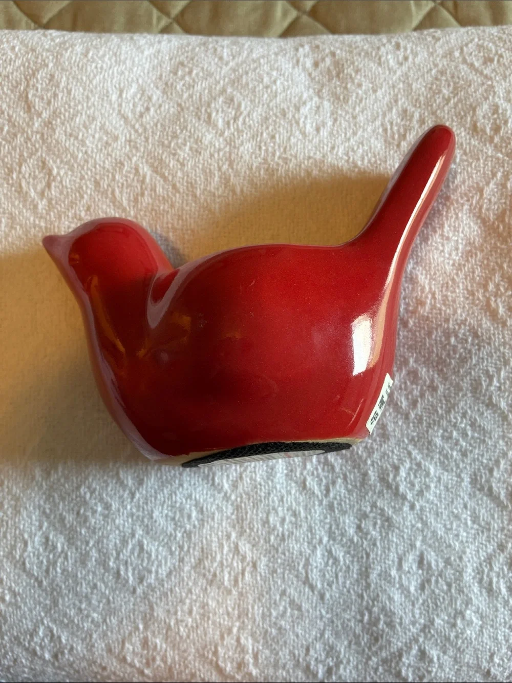 Pier 1 vintage Red Ceramic Bird Tea Light Holder